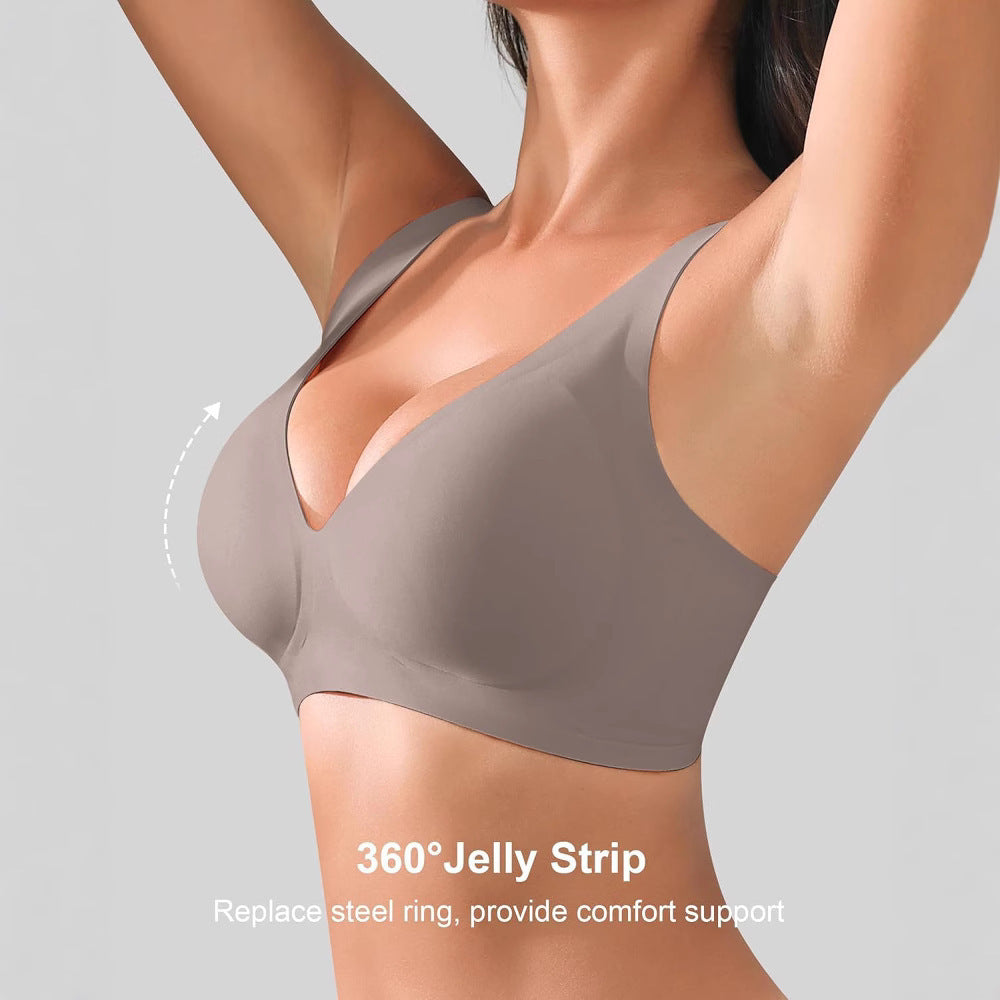 No Steel Ring Gathering Bra Seamless