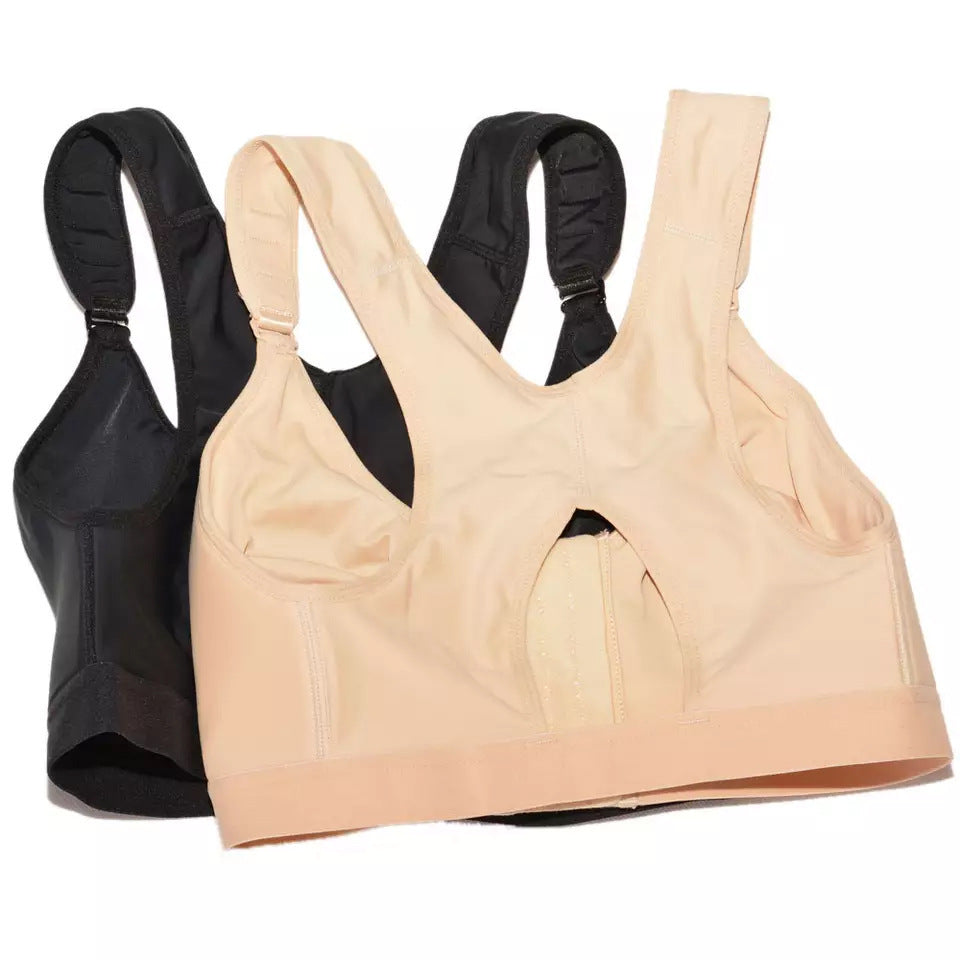 Women's Wireless Push-up Front Buckle Sports Bra