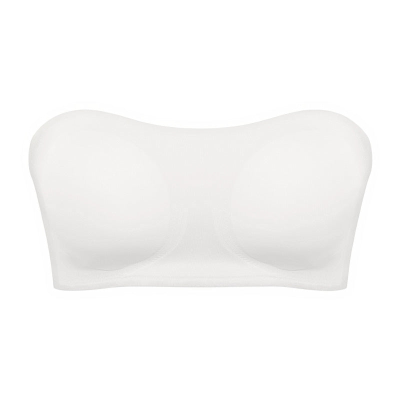 Women's Strapless Bra Cross Side Buckle Underwear