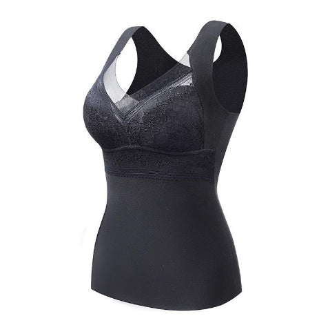 Double-sided Sanded Bra With Chest Pads For Slim Fit And Heating