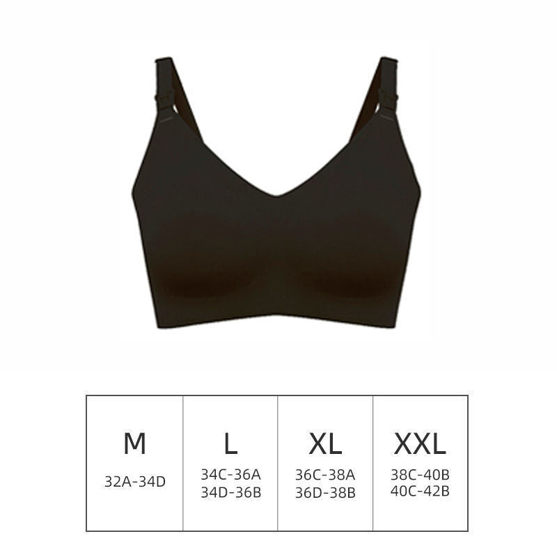 Women's Simple Glossy Seamless Maternity Bra