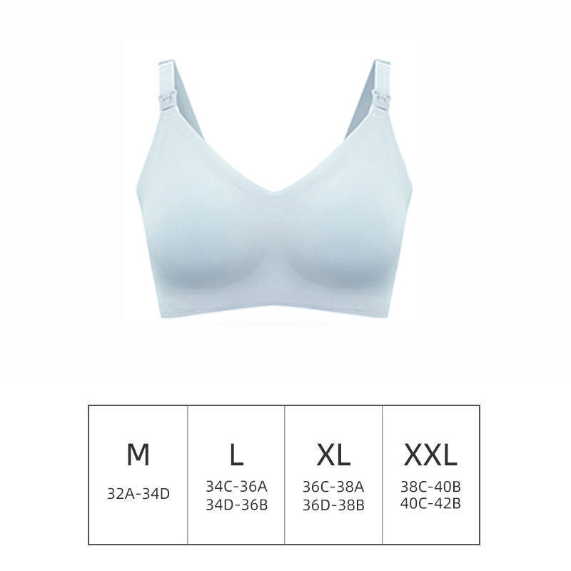 Women's Simple Glossy Seamless Maternity Bra
