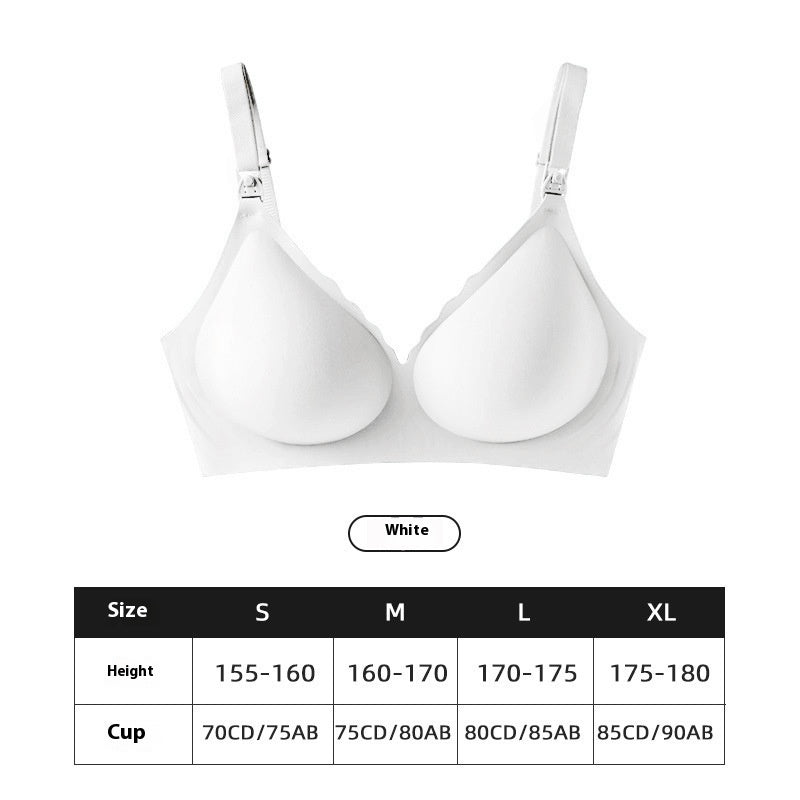 Jelly Glue Soft Support Thin Wireless One-piece Fixed Cup Nursing Underwear