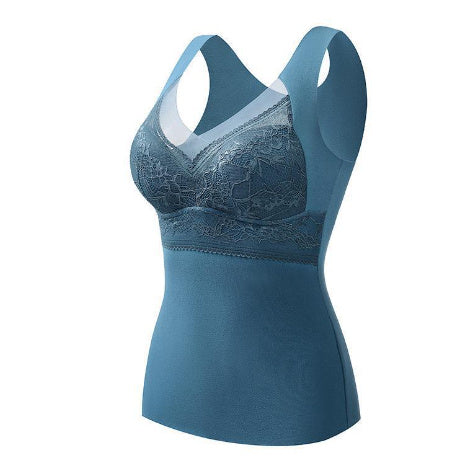 Double-sided Sanded Bra With Chest Pads For Slim Fit And Heating