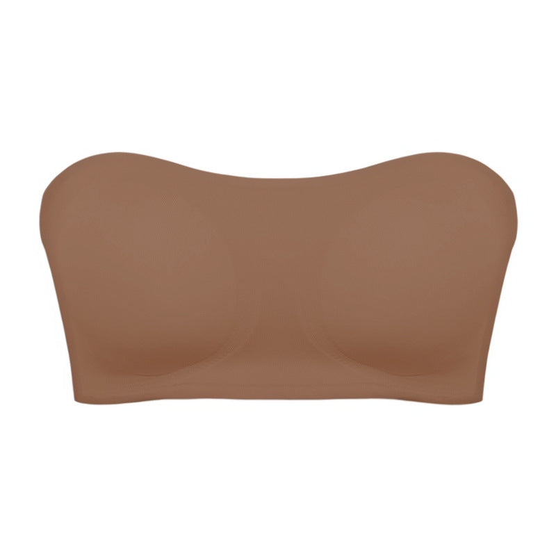 Women's Strapless Bra Cross Side Buckle Underwear