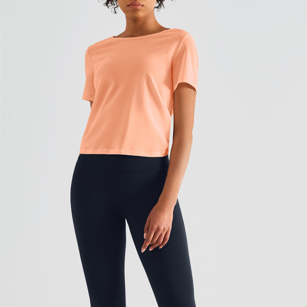 Thin European And American Slim Loose Casual Backless Fitness Sports Top