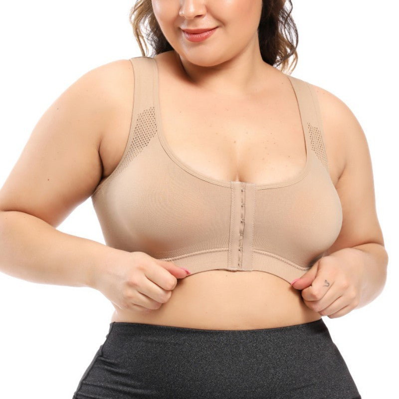 Shockproof gathered posture correction bra