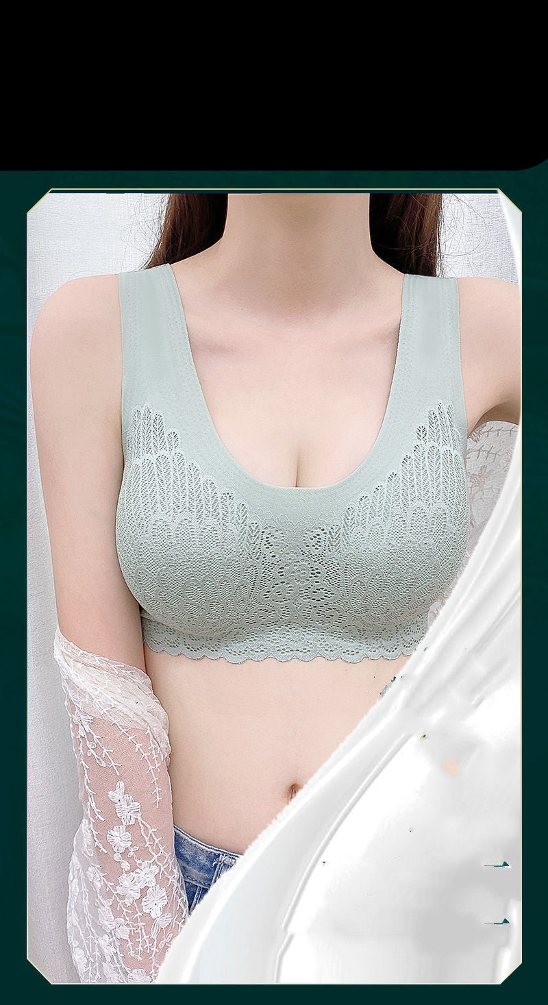 Non-Marking Underwear Female Angel Wings No Steel Ring Gather Bra