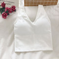 Beautiful Back V-Neck Sling Pit Strip Vest With Chest Pad And Slimming Sports Underwear