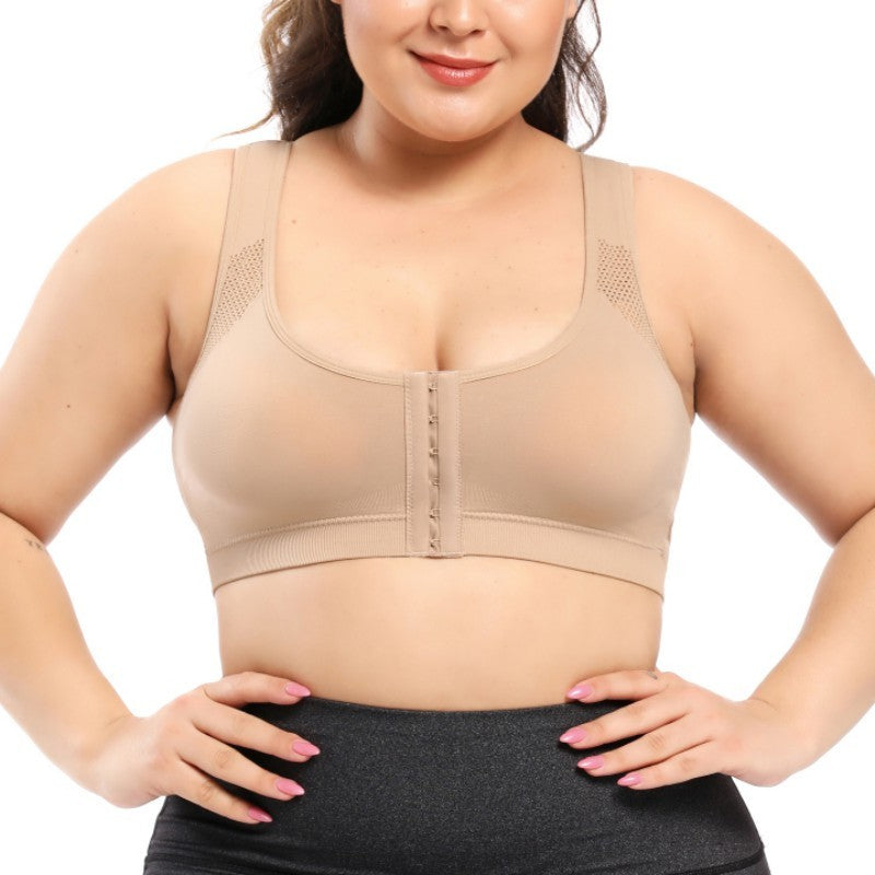 Shockproof gathered posture correction bra