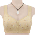 Women's Printed Unwired Shape Front Button-Up Tank Top Bra