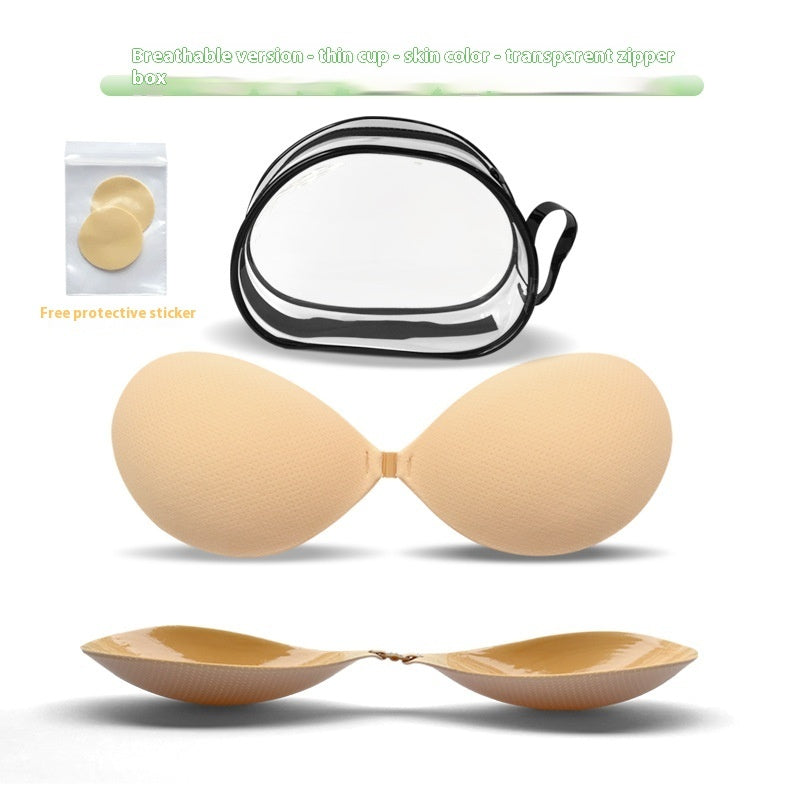 Thickened Seamless Push Up Small Breast Size Exaggerating Bra Silicone Nipple Sticker