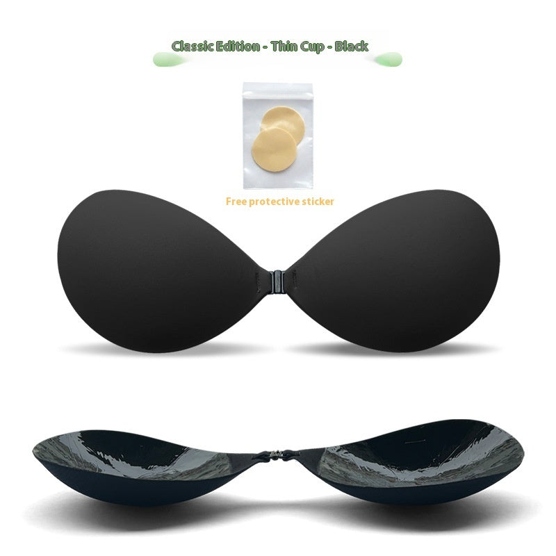Thickened Seamless Push Up Small Breast Size Exaggerating Bra Silicone Nipple Sticker