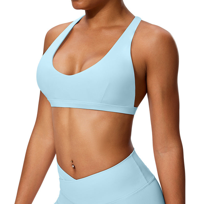 Halterneck Vest Yoga Fitness Training Top Bra