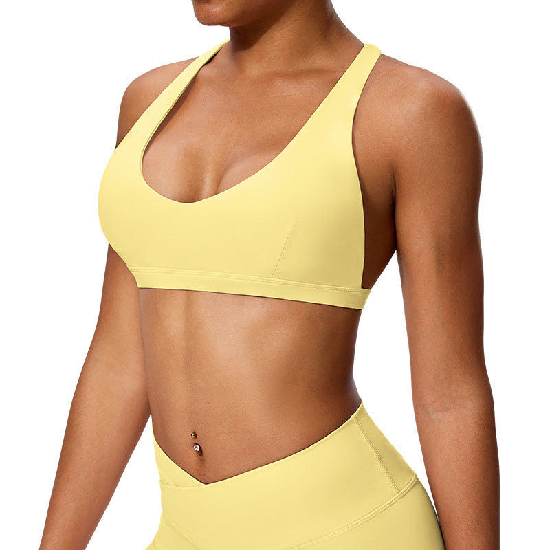 Halterneck Vest Yoga Fitness Training Top Bra