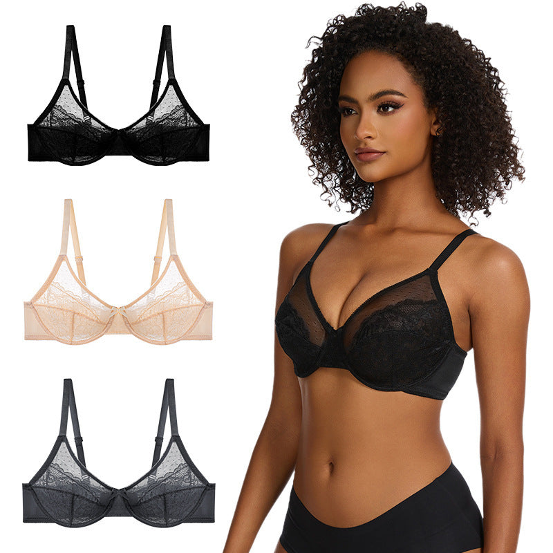 Plus Size Underwear Gauze Push Up Bra