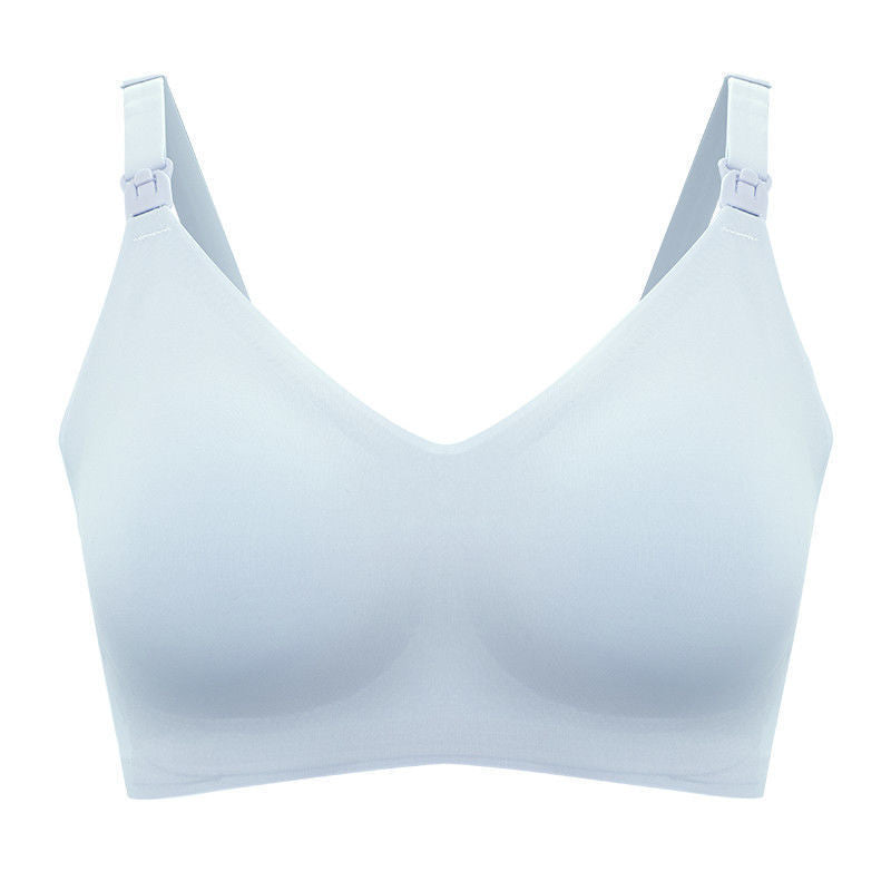Women's Simple Glossy Seamless Maternity Bra