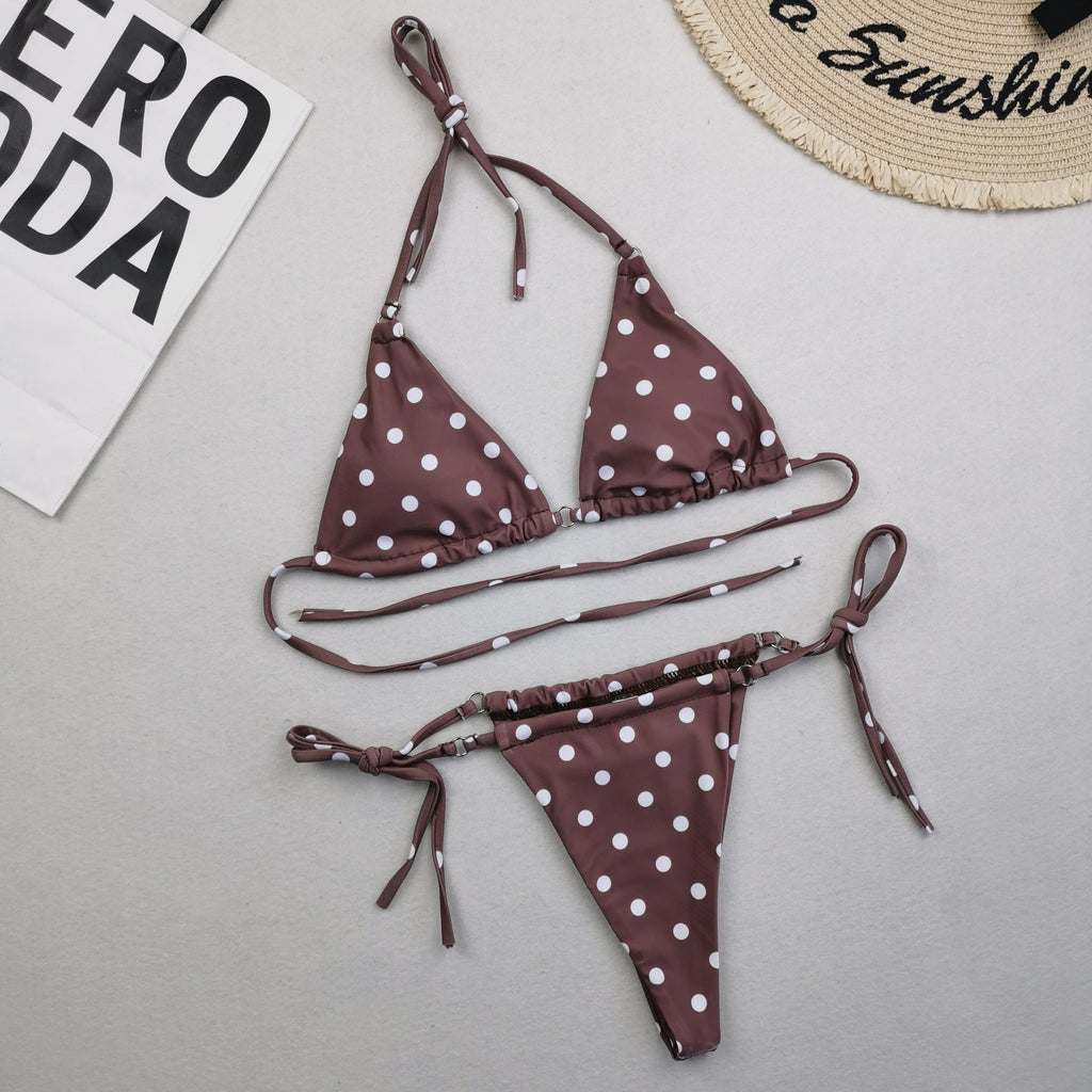 Swimwear Women's Bikini Digital Printed Double-sided Material