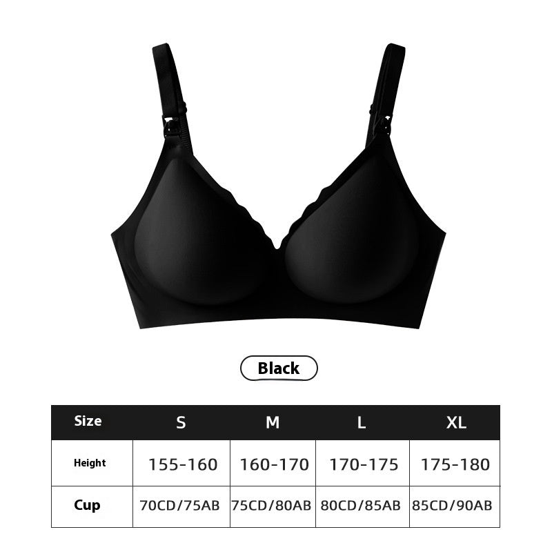 Jelly Glue Soft Support Thin Wireless One-piece Fixed Cup Nursing Underwear