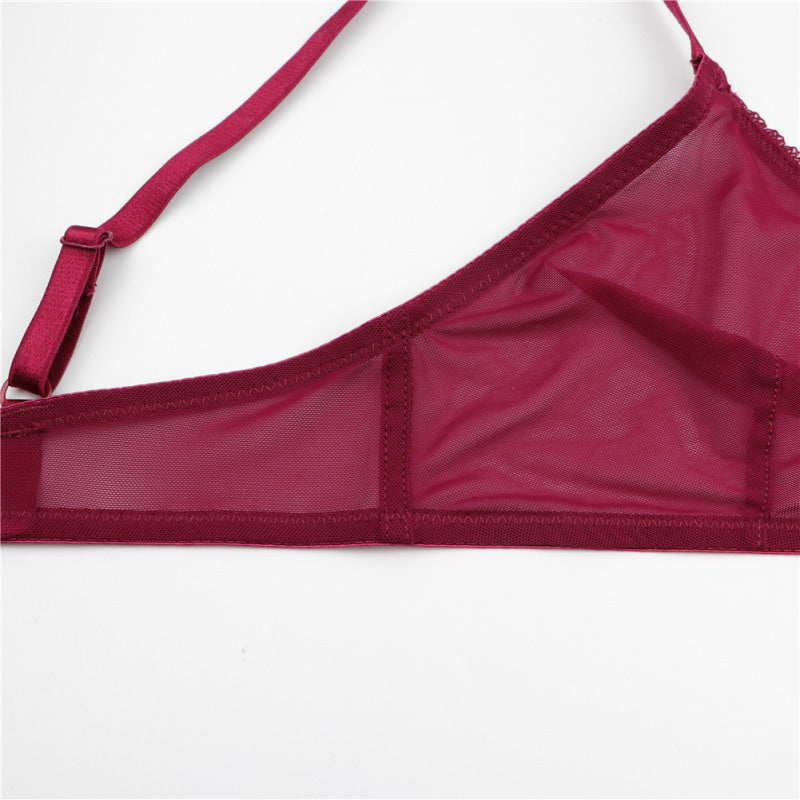 One-piece Summer Ultra-thin Mesh Lace Bra