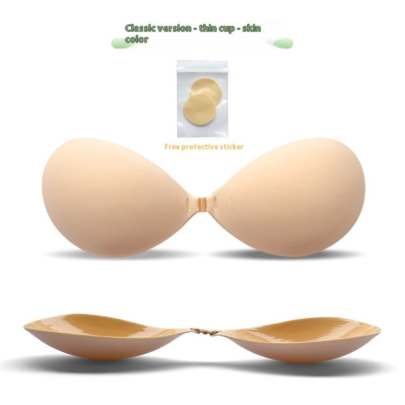 Thickened Seamless Push Up Small Breast Size Exaggerating Bra Silicone Nipple Sticker