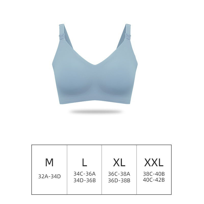Women's Simple Glossy Seamless Maternity Bra