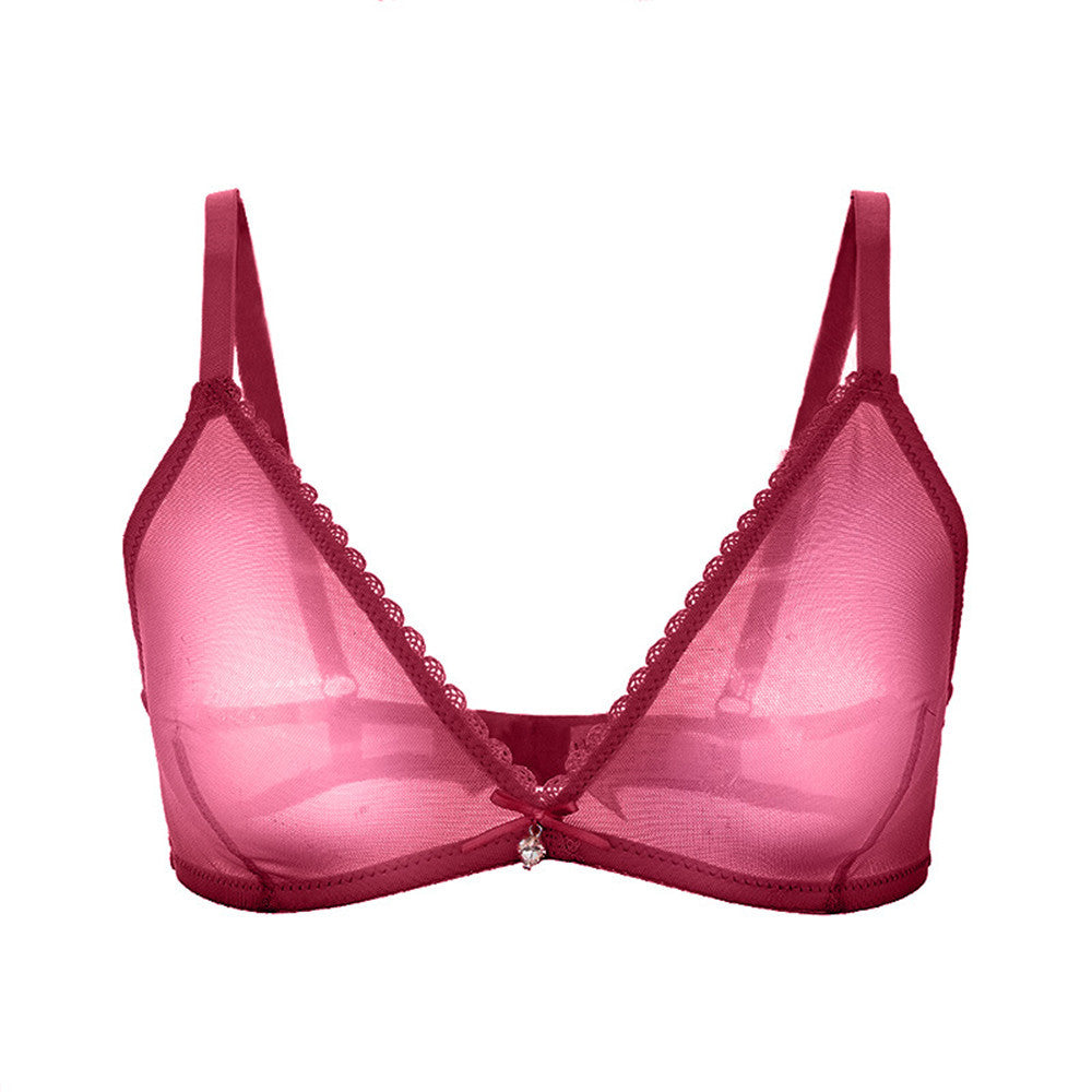 One-piece Summer Ultra-thin Mesh Lace Bra