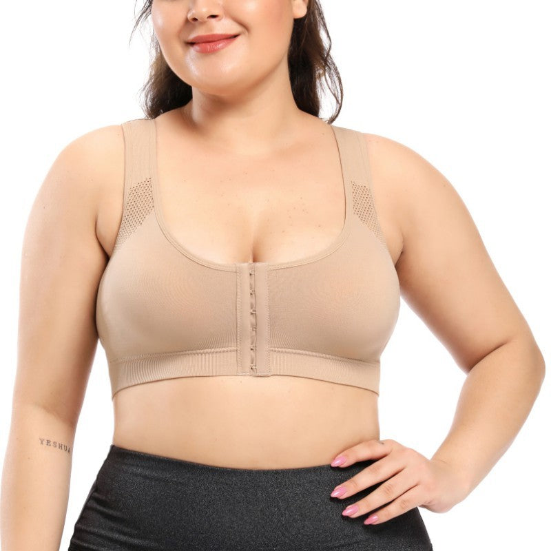 Shockproof gathered posture correction bra