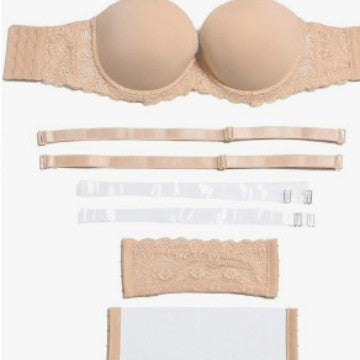 European And American Steel Ring Big Breast Small Push Up Tube Top Plus Size Bra Women