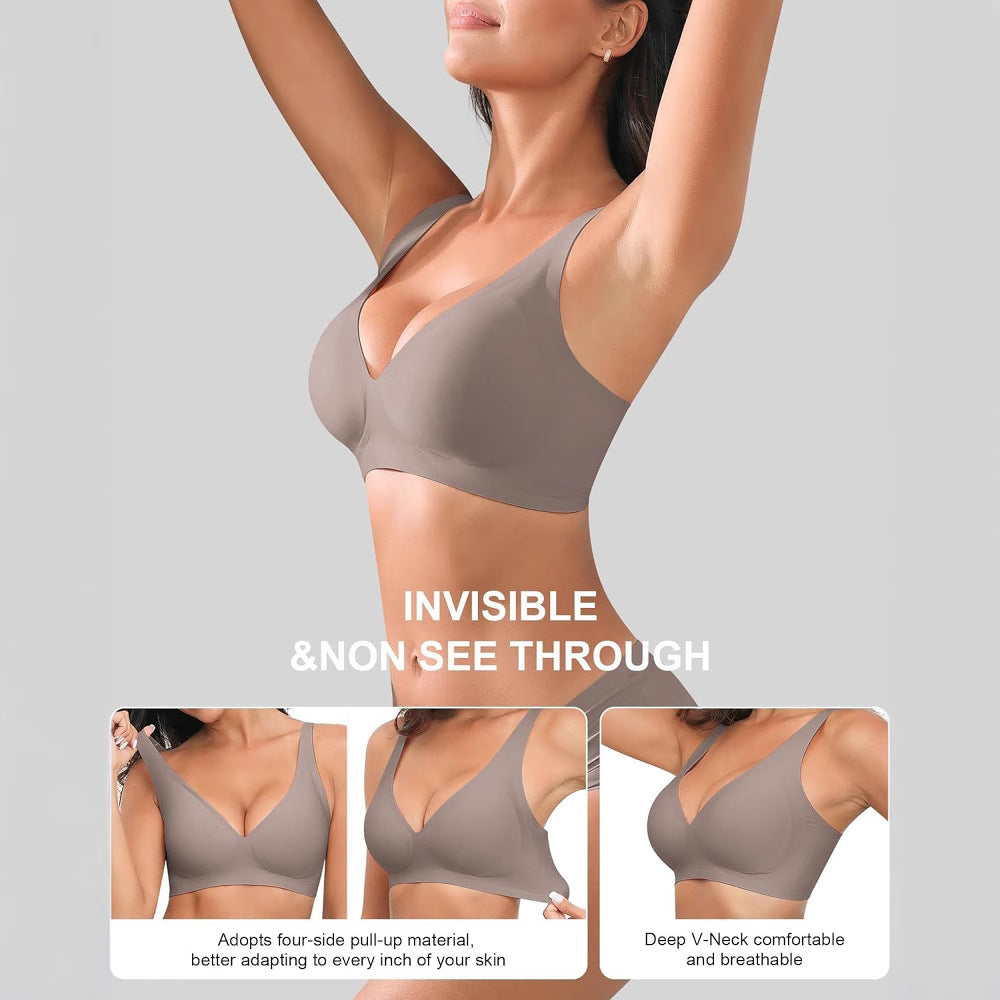 No Steel Ring Gathering Bra Seamless