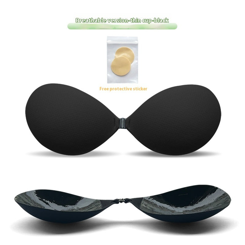 Thickened Seamless Push Up Small Breast Size Exaggerating Bra Silicone Nipple Sticker