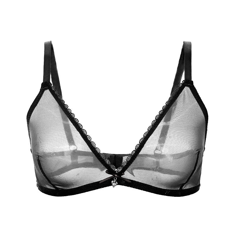 One-piece Summer Ultra-thin Mesh Lace Bra