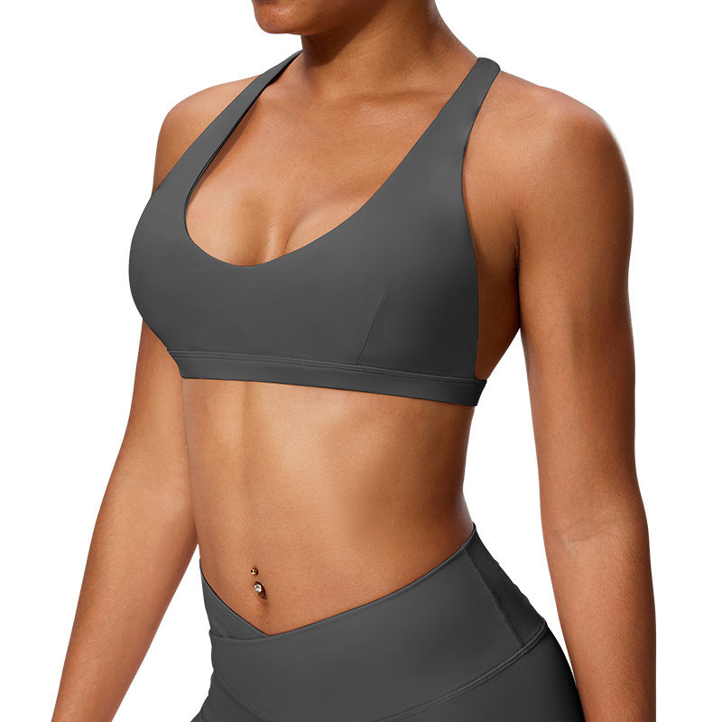 Halterneck Vest Yoga Fitness Training Top Bra