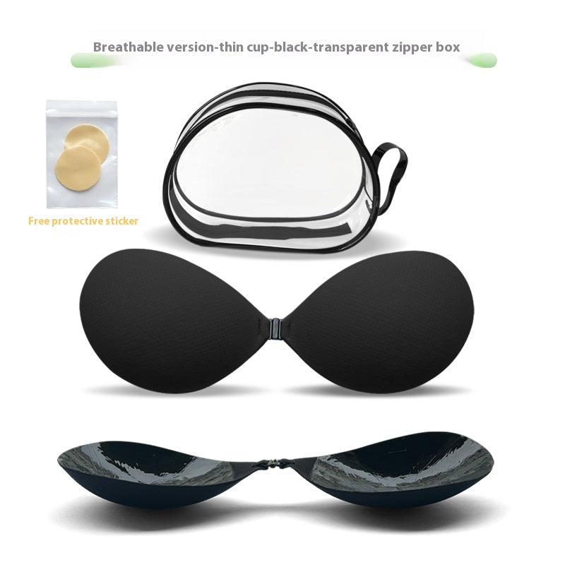 Thickened Seamless Push Up Small Breast Size Exaggerating Bra Silicone Nipple Sticker