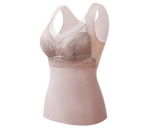 Double-sided Sanded Bra With Chest Pads For Slim Fit And Heating