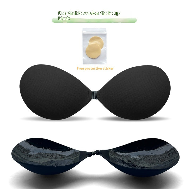 Thickened Seamless Push Up Small Breast Size Exaggerating Bra Silicone Nipple Sticker