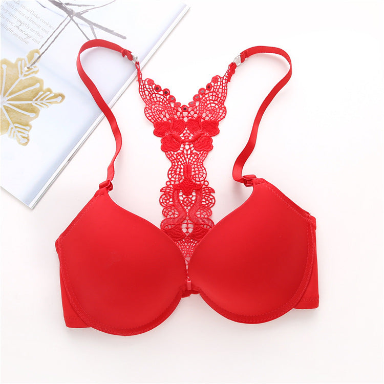 Front Closure Y-type Beauty Back Girls Push Up Bra