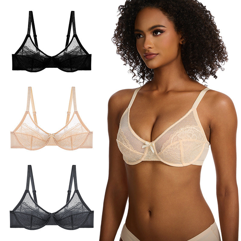 Plus Size Underwear Gauze Push Up Bra
