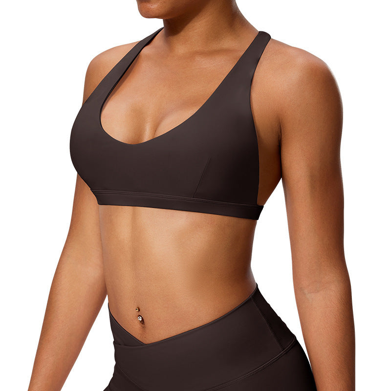 Halterneck Vest Yoga Fitness Training Top Bra